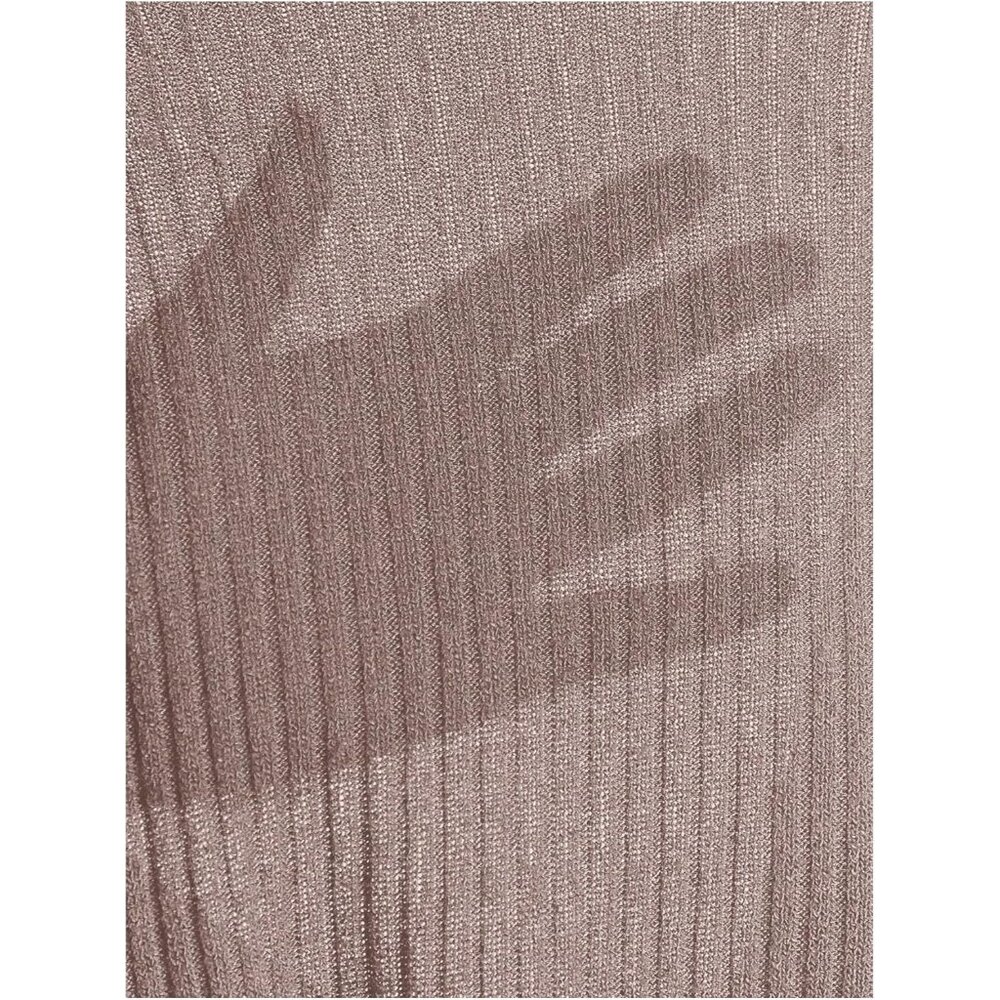 Crewneck Raglan Long Sleeve Ribbed Knit Crop Top Cropped Sweater Mocha Brown - Picture 4 of 5